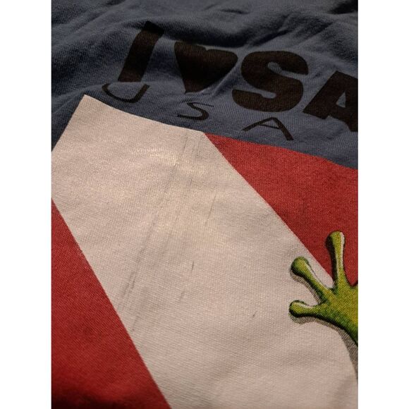 New DuckCo Sairan USA Lizard Scuba Diving Shirt Small Blue Funny Novelty Tee - Picture 3 of 4